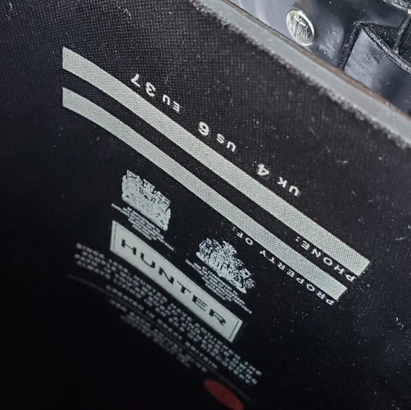 Hunter Boots Black sz US 6 - Picture 6 of 10